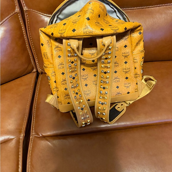 MCM Cognac Backpack with Black Accents - Picture 2 of 5
